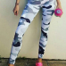  Euramerican Mid Waist Camouflage Printing Grey Blending Leggings