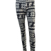  Euramerican Printed Black Polyester Leggings