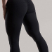  Fashion High Waist Fold Design Black Blending Leggings