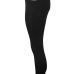  Fashionable High Waist Hollow-out Black Polyester Leggings