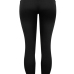  Fashionable High Waist Hollow-out Black Polyester Leggings