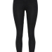  Leisure Elastic Waist Black Cotton Blends Leggings