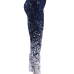  Leisure Elastic Waist Printed Blue Polyester Leggings