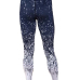  Leisure Elastic Waist Printed Blue Polyester Leggings