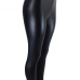  Euramerican High Elastic Waist Black Leather Pants