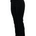  Euramerican High Waist Button Decorative Black Polyester Pants