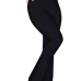  Euramerican High Waist Button Decorative Black Polyester Pants