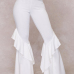  Euramerican High Waist Falbala Design White Qmilch Pants