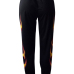  Euramerican High Waist Offset Printing Design Black Twilled Satin Pants