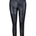  Fashion High Waist Black Leather Zipped Pants