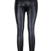  Fashion High Waist Black Leather Zipped Pants