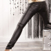  Fashionable Low Waist Black Leather Pants