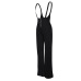  Sexy High Waist Zipper Design Black Polyester Suspender Pants