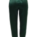  Sexy Mid Waist High Side Slit Green Polyester Pants