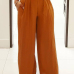  Stylish High Waist Yellow Cotton Pants(With Belt)