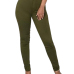  Stylish Mid Waist Green Cotton Blends Pants