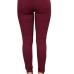  Stylish Mid Waist Wine Red Cotton Blends Pants