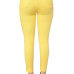  Stylish Mid Waist Yellow Cotton Blends Pants