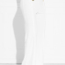  Trendy High Elastic Waist White Polyester Pants