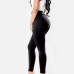 Euramerican High Waist Lace-up Black Polyester Pants