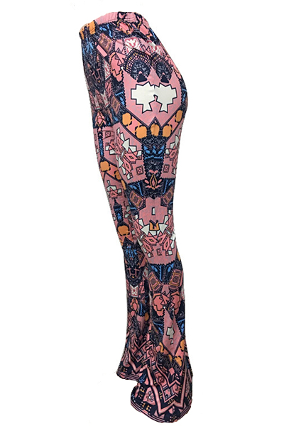 Euramerican High Waist Printed Cotton Pants