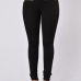 Euramerican Mid Waist Black Cotton Skinny Pants