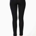 Stylish Mid Waist Hollow-out Black Milk Fiber Pants