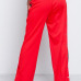 Trendy Elastic Waist High Split Red Qmilch Pants