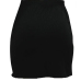  Euramerican Zipper Design Black Polyester Sheath Mini Skirts