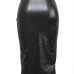  Trendy High Waist Black Leather Sheath Knee Length Skirts