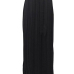  Trendy High Waist Black Polyester Pleated Skirts