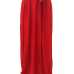  Trendy High Waist Red Polyester Pleated Skirts