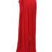  Trendy High Waist Red Polyester Pleated Skirts