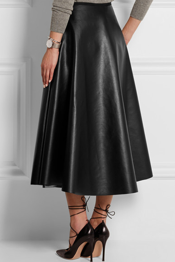  Trendy Mid Black Leather Mid Calf Skirts