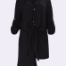  Euramerican Asymmetrical Black Polyester Knee Length Dress