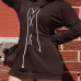  Euramerican Long Sleeves Brown Cotton Blend Mini Dress