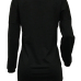  Fashionable Round Neck Lace-up Hollow-out Black Polyester Mini Dress