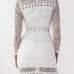  Lace Casual O neck Cap Sleeve Long Sleeve Sheath Mini Dresses