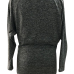  Leisure Dew Shoulder Dark Grey Polyester Dress