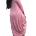  Polyester Casual O neck Cap Sleeve Long Sleeve Lantern skirt Mid Calf Dresses