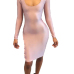  Polyester Sexy O neck Long Sleeve Sheath Knee Length Dresses