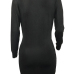  Polyester Sexy V Neck Cap Sleeve Long Sleeve Sheath Mini Dresses