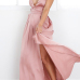  Satin Sexy V Neck Sleeveless Floor length Dresses