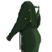  Sexy V Neck Backless Pearl Decoration Green Polyester Mini Bodycon Dress(With Belt)