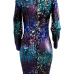  Sexy V Neck Gradient Sequined Decorative Polyester Sheath Mini Dress