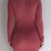 Charming Mandarin Collar Long Sleeves Hollow-out Red Polyester Sheath Mini Dress