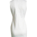 Charming Turtleneck Sleeveless Hollow-out White Healthy Fabric Sheath Mini Dress