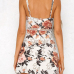 Cotton Bohemian V Neck Spaghetti Strap Sleeveless A Line Mini Dresses(Non Positioning Printing)