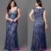 Hot sale sleeveless sling long dress lace hollow evening dress #95142