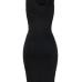 Leisure Black Milk Fiber Sheath Knee Length Dress